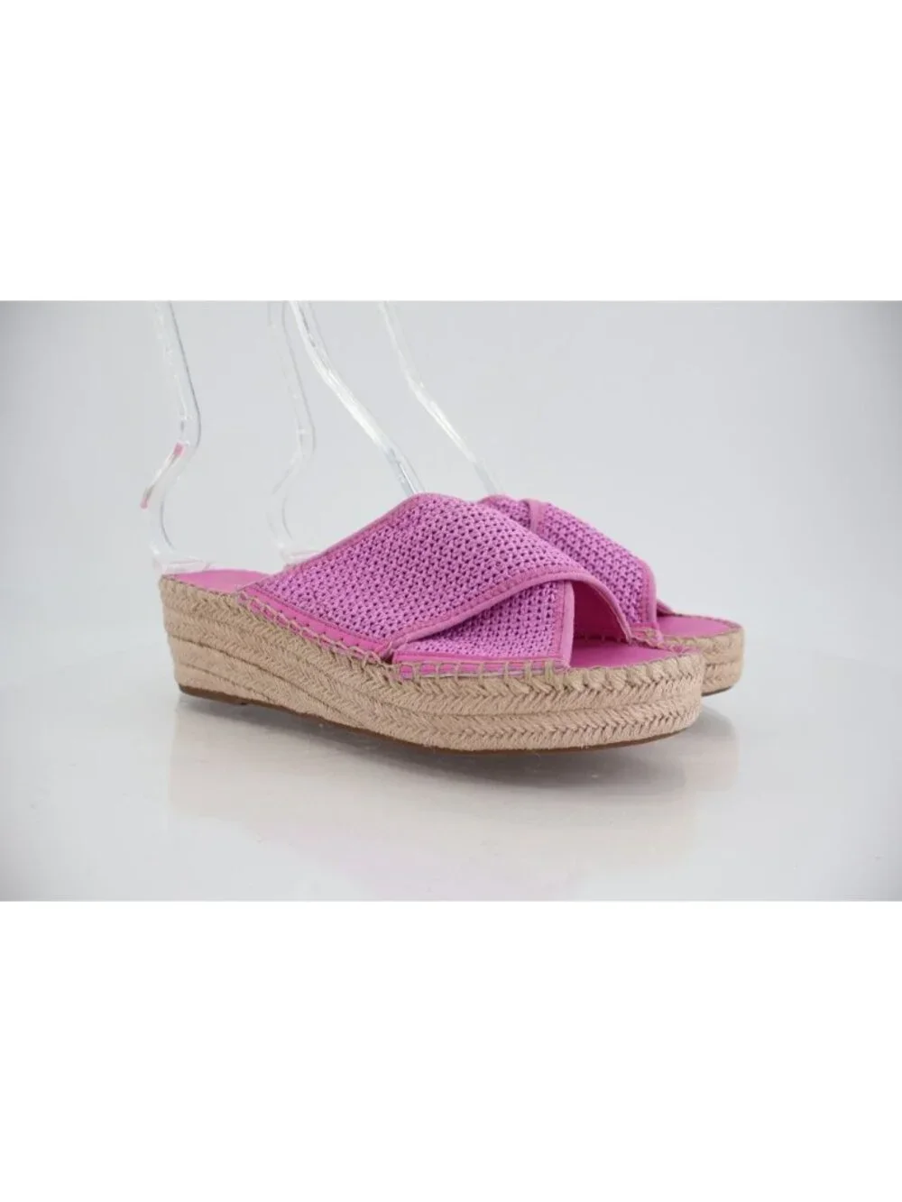 Franco Sarto Women's Pamala Sandal Size 10 Wedge Platform Pink Espadrille